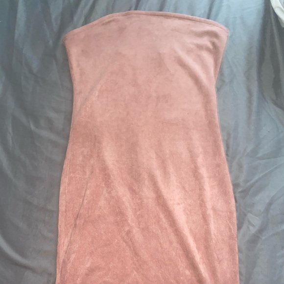 Down The Tube Suede Dress - Picture 5 of 5